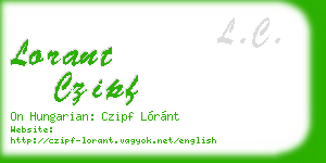 lorant czipf business card
